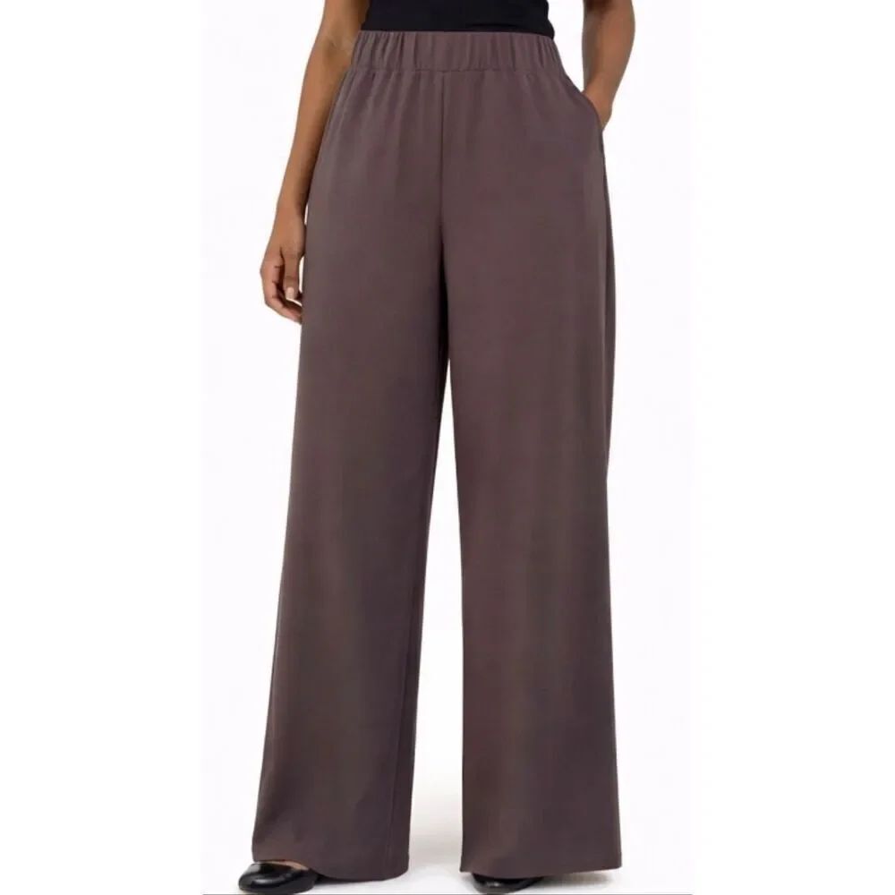 Joie brown wide leg pull on pant size small